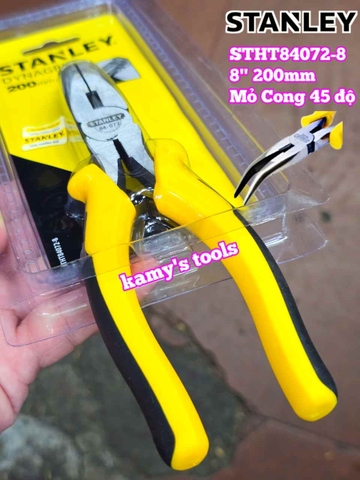 Kìm mỏ nhọn cong 45 độ 8 inch 200mm Stanley STHT84072-8