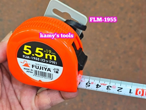 FLM-1955 Thước cuộn 5.5m (5.5 mét) bản 19mm Fujiya cao cấp, thước kéo 5.5m