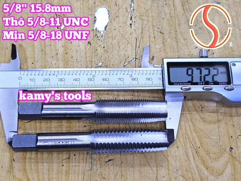 Bộ taro hệ inch tạo ren trong 5/8 inch (15.8mm) Shanghai bước ren thô và mịn 5/8-11 UNC 5/8-18 UNF