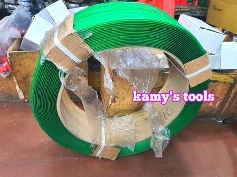 Dây đai nhựa PET bản 16mm 19mm độ dày 0.8mm chuyên sử dụng đóng đai kiện hàng hóa nặng kamytools