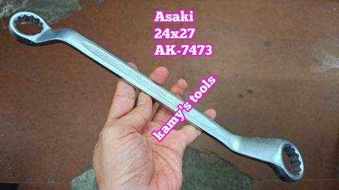 Cờ lê 2 đầu vòng Asaki 24x27 27x30 30x32 model AK-7488 AK-7489 AK-7490 hai đầu vòng