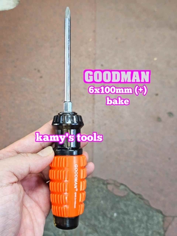 Tua vít cán gai Goodman 6mm dài 100mm 150mm 200mm bake dẹp 6x100mm 6x150mm 6x200mm 91604STM 91606STM 91608STM 91604PH 91606PH 91608PH