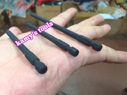 Mũi vít 4 cạnh bake 6mm chuôi lục giác dài 90mm 100mm 150mm Kingtony 719002P 711002P 711502P ( bán lẻ từng cái)
