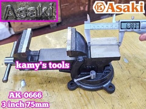 Ê tô bàn nguội xoay Asaki ngàm 75mm 3 inch AK-0666