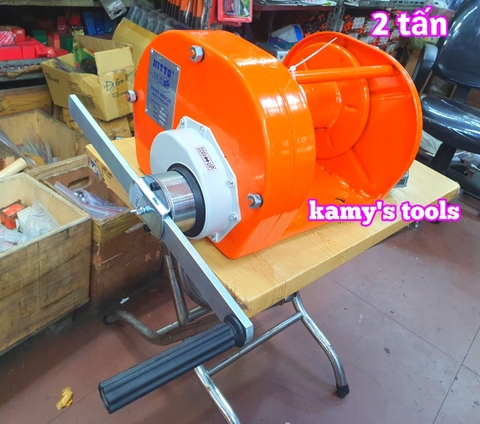 Tời quay tay 2 tấn Nitto nặng 26kg chưa bao gồm cáp, tải trọng nâng và kéo 2 tấn