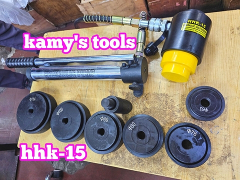 Dụng cụ đột lỗ tôn thủy lực TLP HHK-15 khuôn 63mm-114mm