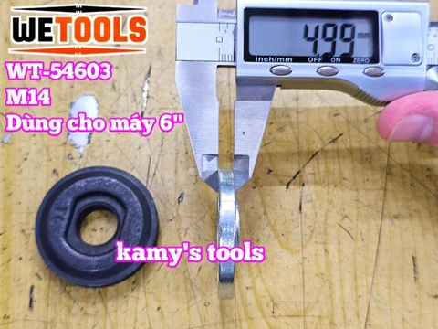 Ốc hãm máy mài bộ tán mài mặt bích kẹp đĩa cắt lưỡi đá mài M14 cho máy mài góc 150mm Wetools WT-54603