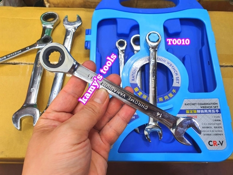 Bộ 7 cờ lê vòng miệng tự động C-mart model T0010 8mm 10mm 12mm 13mm 14mm 17mm 19mm