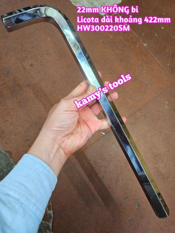 Lục giác đầu bằng 22mm Licota HW300220SM dài khoảng 422mm