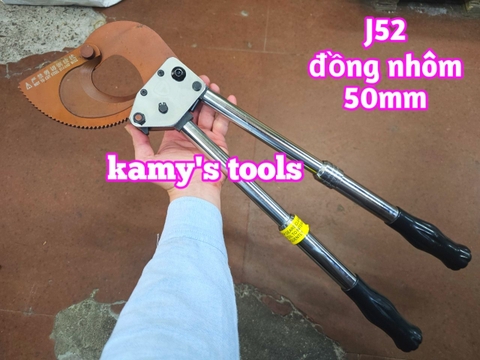 Kìm cắt cáp nhông J52 Manniu cắt đồng nhôm 50mm cán tăng đơ dài 240mm-405mm, kéo cắt cáp J52