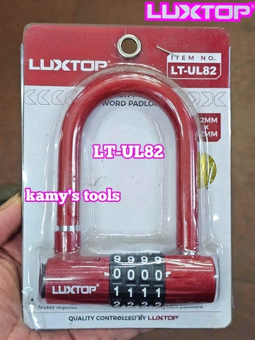 Ổ khóa số mật mã chữ U 4 chữ số Luxtop LT-UL82 càng dài 82mm