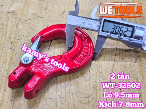 Móc cẩu nối xích chốt lưỡi gà 2 tấn dùng cho xích 7-8mm Wetools WT-32602