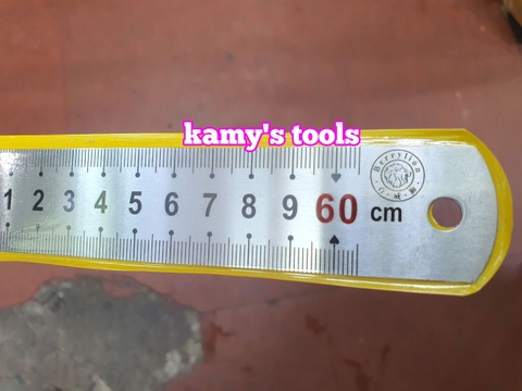 Thước lá inox 600mm (60cm) 2 hệ inch và mét bản 29mm hệ mét Berrylion