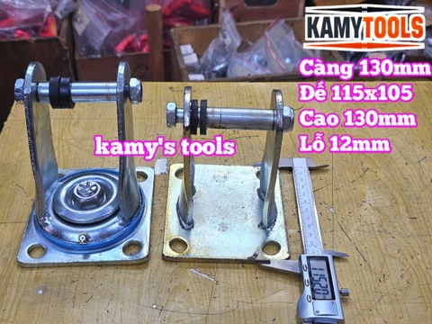 Đế càng bánh xe cố định và xoay loại dày 6mm cho bánh xe 130mm Kamytools KMT-33130A KMT-32130A