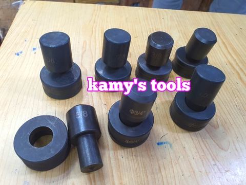 Khuôn đột lỗ mũi đột lỗ sắt V, thanh đồng cái dùng máy đột lỗ thủy lực CH-70 HHM-70 (bán lẻ 1 bộ)