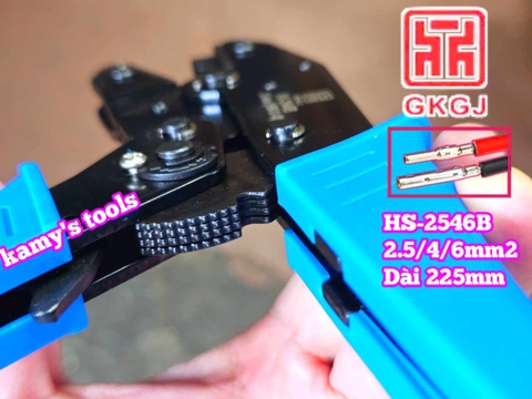 Kìm bấm cos năng lượng mặt trời MC4 2.5-4-6mm2 dài 9 inch 225mm GKGJ HS-2546B