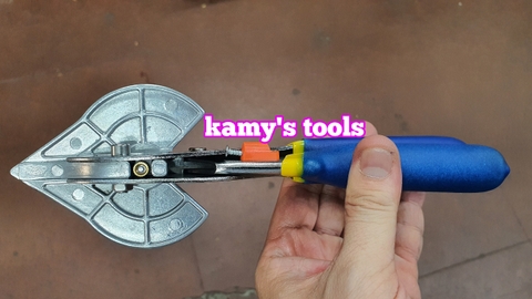 Kìm cắt góc đa năng lưỡi thép khổ 50mm có điều chỉnh góc, để cắt và đi góc mang ghen điện LS500217, tặng 2 lưỡi dao.