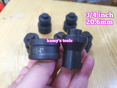 Khuôn đột lỗ mũi đột lỗ sắt V, thanh đồng cái dùng máy đột lỗ thủy lực CH-60 HHM-60 (bán lẻ 1 bộ)