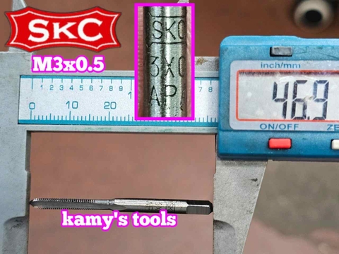 Bộ taro ta rô SKC M3x0.5 Nhật 3 mũi chính hãng logo khắc rõ nét