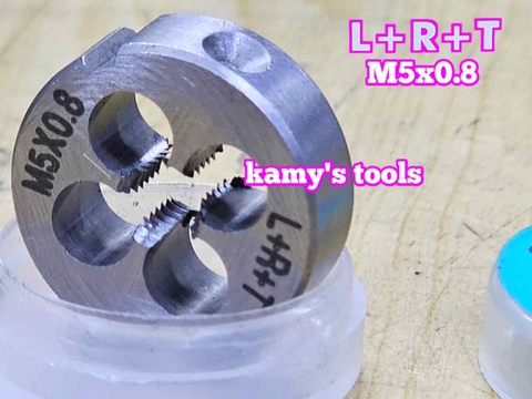 Bàn ren M5x0.8 (5x0.8) L+R+T (LRT) dụng cụ tạo ren ngoài bulong