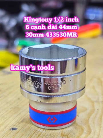 Đầu tuýp trắng ngắn 1/2 inch Kingtony 6 cạnh 28mm 29mm 30mm 32mm 433529MR 433529MR 433530MR 433532MR
