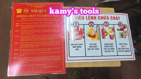 Bảng nội quy tiêu lệnh phòng cháy chữa cháy