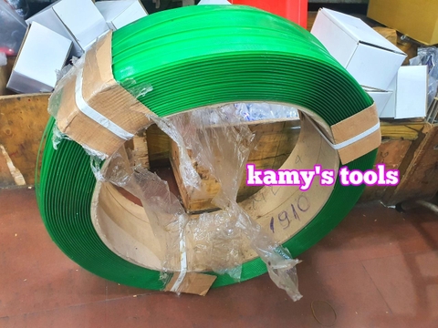 Dây đai nhựa PET bản 16mm 19mm độ dày 0.8mm chuyên sử dụng đóng đai kiện hàng hóa nặng kamytools