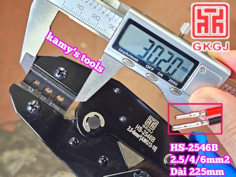 Kìm bấm cos năng lượng mặt trời MC4 2.5-4-6mm2 dài 9 inch 225mm GKGJ HS-2546B