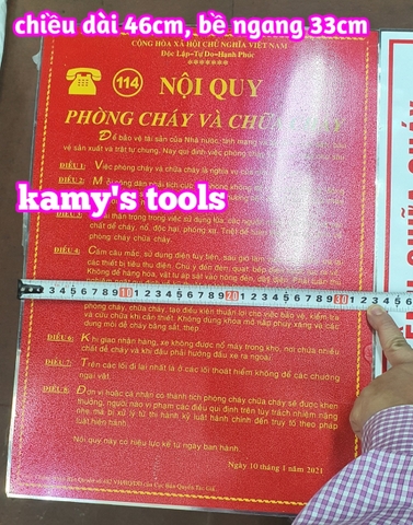 Bảng nội quy tiêu lệnh phòng cháy chữa cháy
