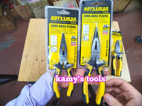 Kìm nhọn Hotssman Cr-V 6” 8”, Kiềm Nhọn, Kềm Nhọn bán lẻ từng cái