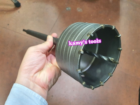 Mũi khoan khoét lỗ tường rút lõi bê tông 65mm 70mm 75mm 80mm 85mm 90mm 95mm 100mm dài 200mm 350mm (hộp đỏ)