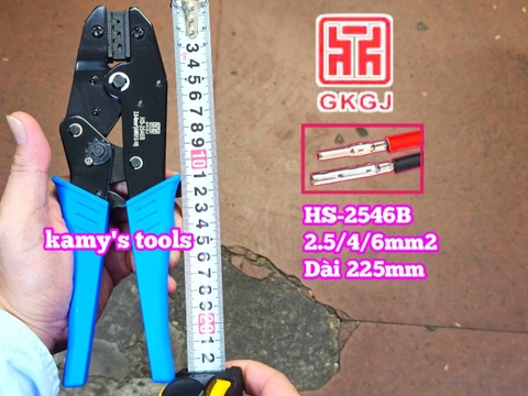 Kìm bấm cos năng lượng mặt trời MC4 2.5-4-6mm2 dài 9 inch 225mm GKGJ HS-2546B