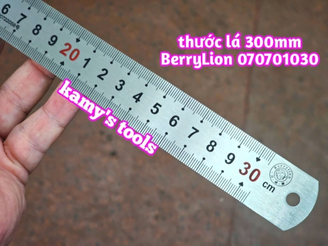Thước lá inox 300mm 30cm BerryLion 070701030 bề rộng 25mm