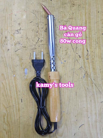 Mỏ hàn chì cán gỗ Bá Quang 80W loại cong và loại thẳng BQ-80GC BQ-80GT