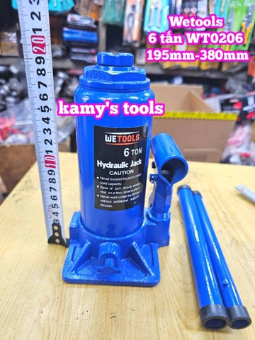 Kích con đội thuỷ lực 6 tấn Wetools WT0206 195mm-380mm