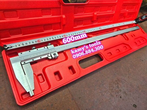 Thước kẹp cơ khí 600mm 0.02mm mỏ cặp dài, thước cặp