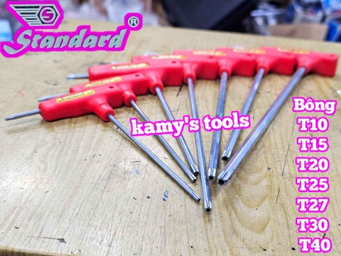 Lục giác bông cán Chữ T Standard T10 T15 T20 T25 T27 T30 T40