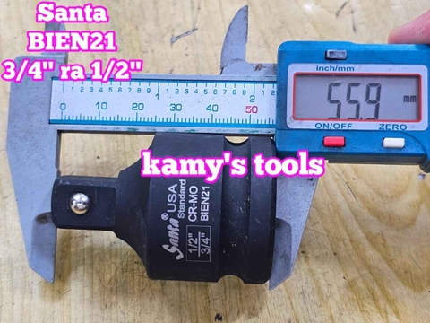 Đầu chuyển đầu biến cần tuýp thép đen 3/4 ra 1/2 inch Santa BIEN21