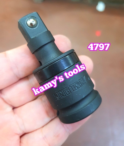 Đầu lắc léo đen có bi 1/2 inch Kingtony model 4797 dài 65mm