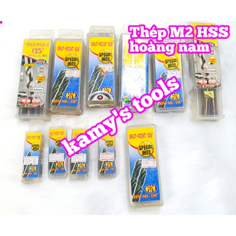 Mũi khoan sắt inox pháp hoàng nam chính hãng đủ size M4-M8