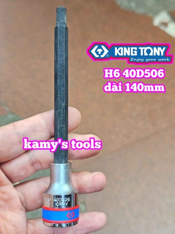 Tuýp lú đầu lục giác 1/2 inch dài 140mm Kingtony 6mm 8mm 40D506 40D508