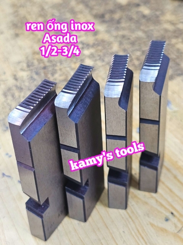 1/2-3/4 inch Dao tiện ren ống INOX Asada Ksu Piset hiệu Unir BSPT