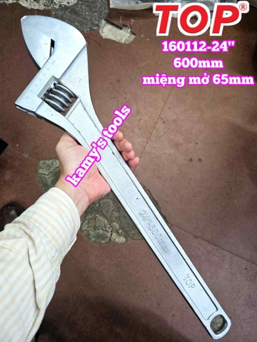 Mỏ lết miệng 24 inch 600mm TOP 160112-24 mở miệng tối đa khoảng 65mm