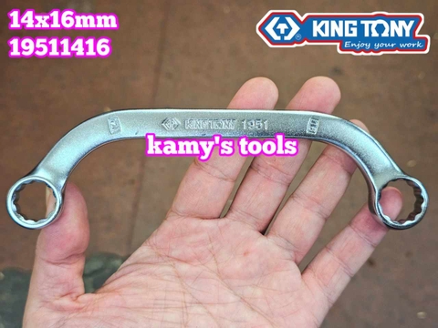 Cờ lê 2 đầu vòng trái me Kingtony 14x16mm 19511416