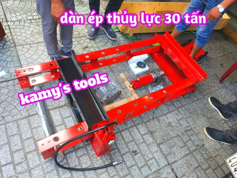 Dàn ép thủy lực 30 tấn có đồng hồ 0-800mm 2 xy lanh bơm nặng 158kg