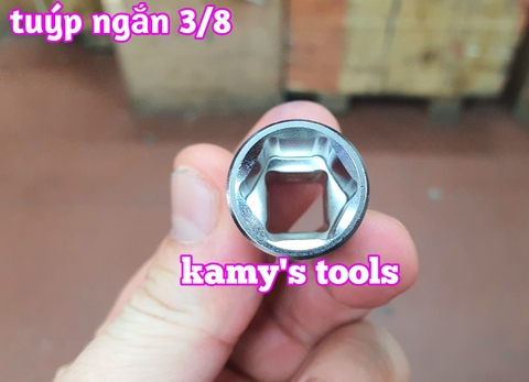 Đầu tuýp đầu khẩu ngắn 3/8 inch lục giác Standard chính hãng 8mm 10mm 12mm 13mm 14mm 17mm (lẻ từng cục)