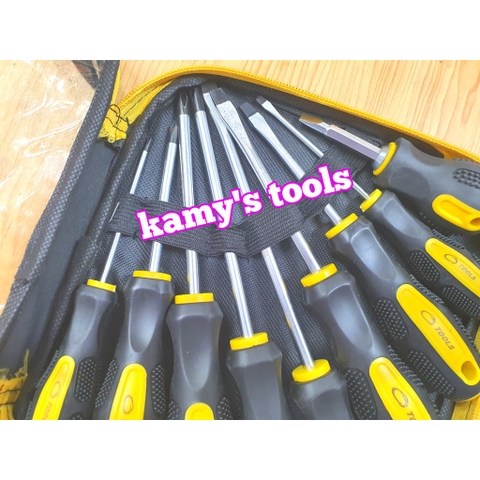 Bộ tua vít 9 cây cán gai cao su