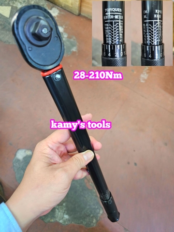 Cần siết lực chỉnh lực đen 1/2 inch 28-210Nm dài 465mm
