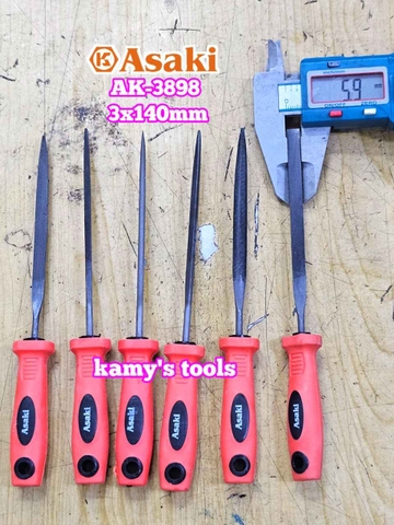 Bộ dũa giũa mini 6 cây Asaki AK-3898 cỡ 3mm 3x140mm
