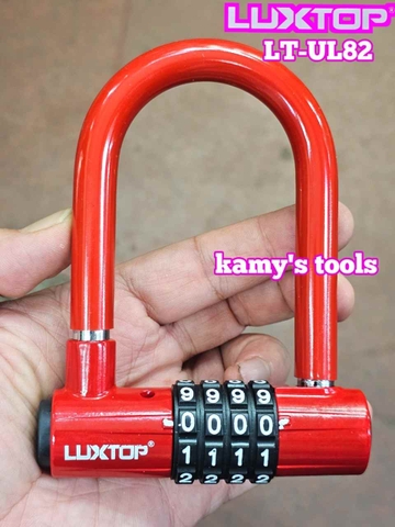 Ổ khóa số mật mã chữ U 4 chữ số Luxtop LT-UL82 càng dài 82mm